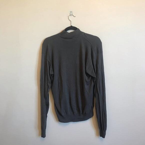 Roberto Villini Studios M brown turtleneck sweater 100% silk - Picture 5 of 7